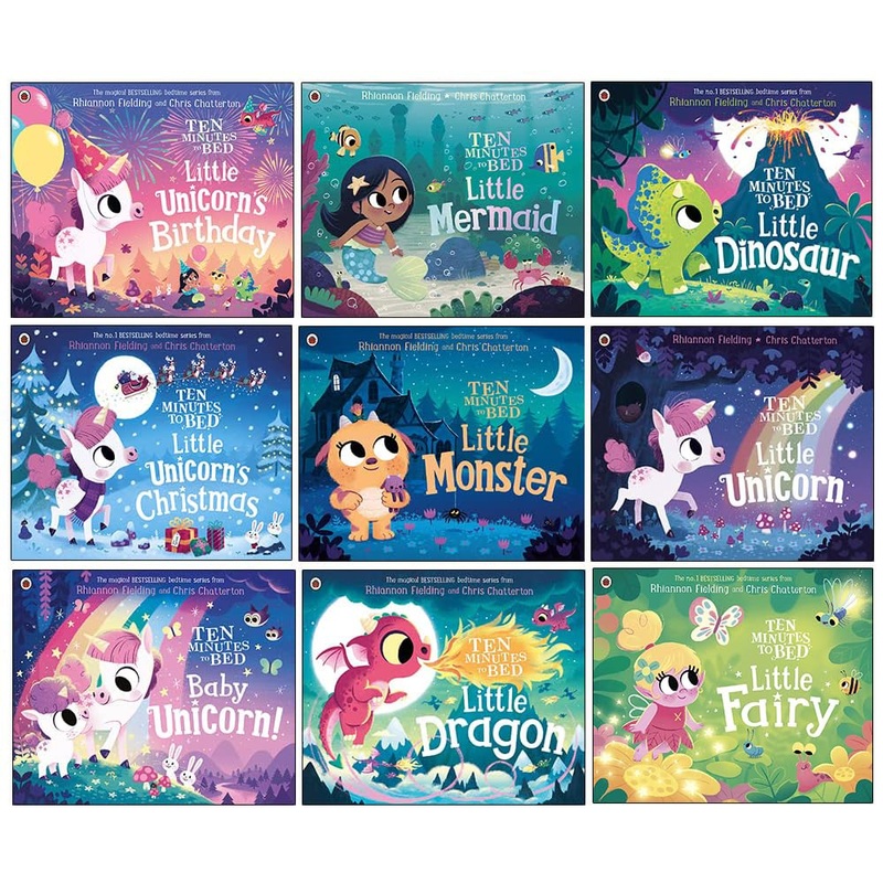 Ten Minutes to Bed Series 9 Books Collection Set By Rhiannon Fielding (Little Dinosaur, Little Monster, Little Unicorn, Little Unicorn’s Christmas, Little Unicorn’s Birthday & MORE)