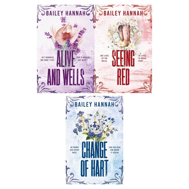 Wells Ranch Series 3 Book Set by Bailey Hannah – Alive and Wells, Seeing Red, Change of Hart – Western Romance Collection