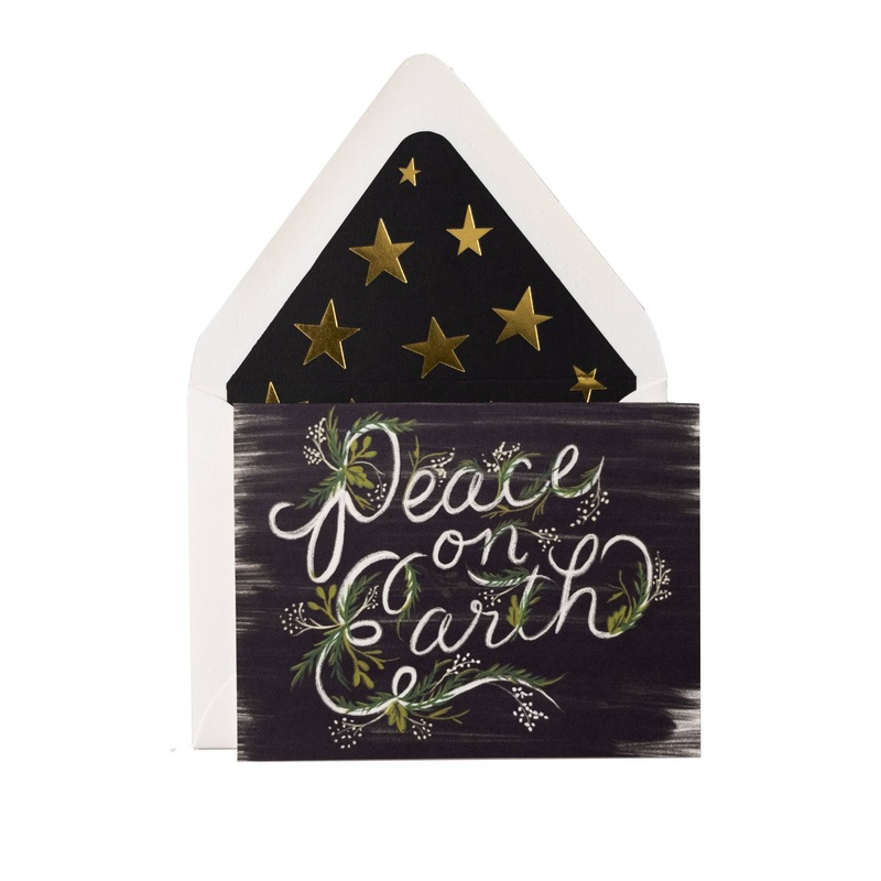 Peace On Earth Christmas Holiday Greeting Card