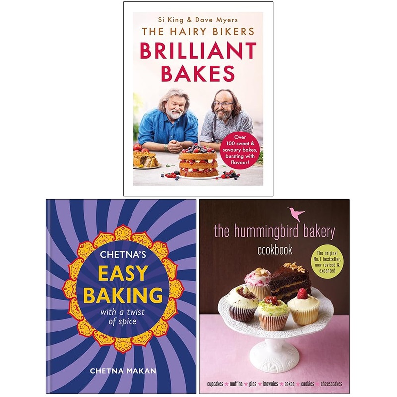 The Hairy Bikers’ Brilliant Bakes, Chetna’s Easy Baking and The Hummingbird Bakery Cookbook 3 Books Collection Set
