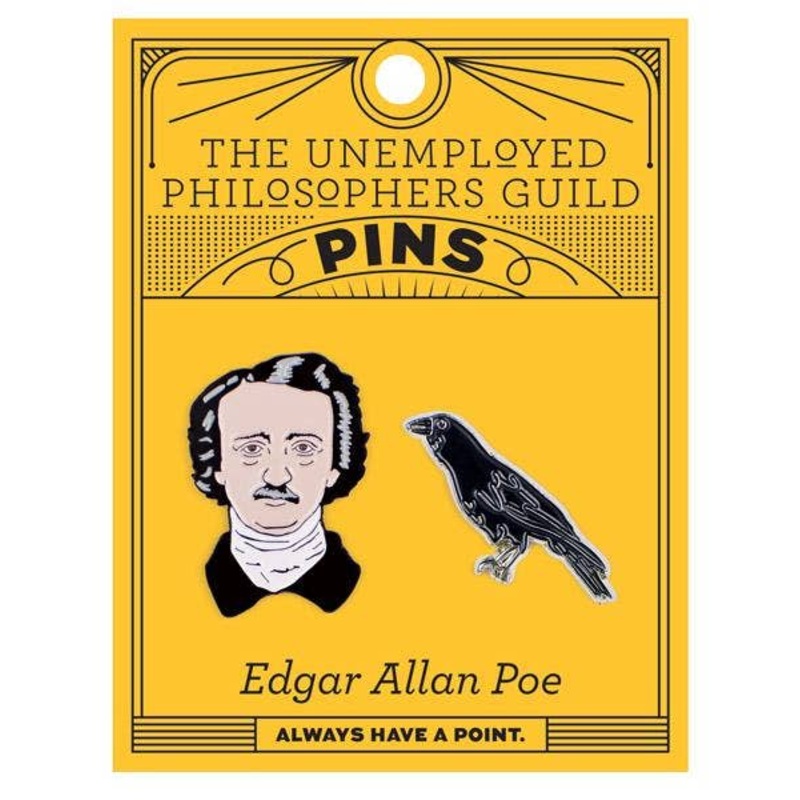 Unemployed Philosophers Guild – Poe & Raven Pins