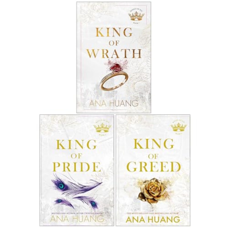 Ana Huang King of Sin Series 3 Books Collection Set  Steamy Romance Book Series (King of Wrath, King of Pride, King of Greed) | Bestselling Fiction