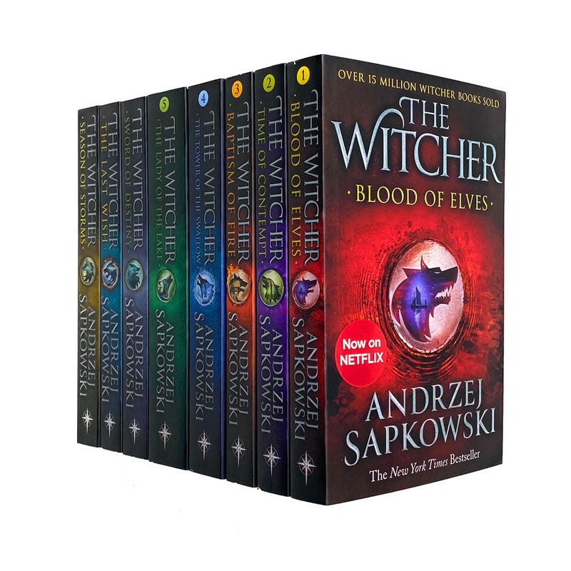 Andrzej Sapkowski Witcher Series Collection 8-Book Set | Epic Fantasy,Magic, Monsters & Adventure |Includes Season of Storms & The Last Wish  Netflix