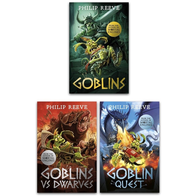 Philip Reeve Goblins Series 3 Books Collection Set – Goblins, Goblins vs Dwarves, Goblin Quest