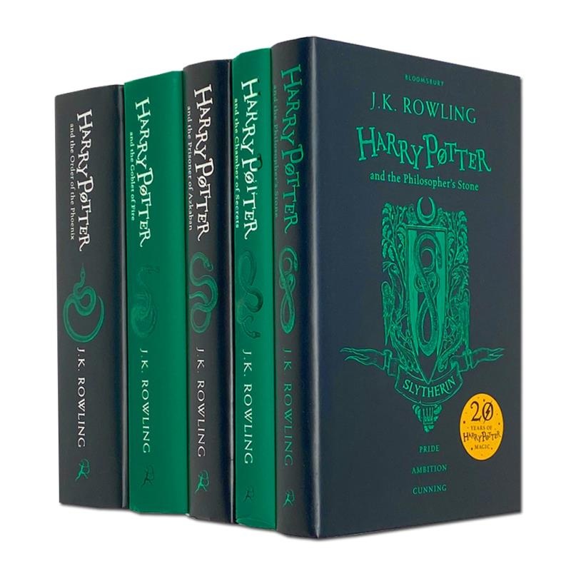 Harry Potter 5 Books Set Collection Slytherin Edition By J.K Rowling