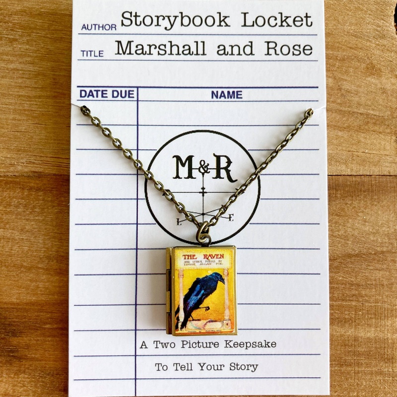 Book Locket The Raven: Bronze