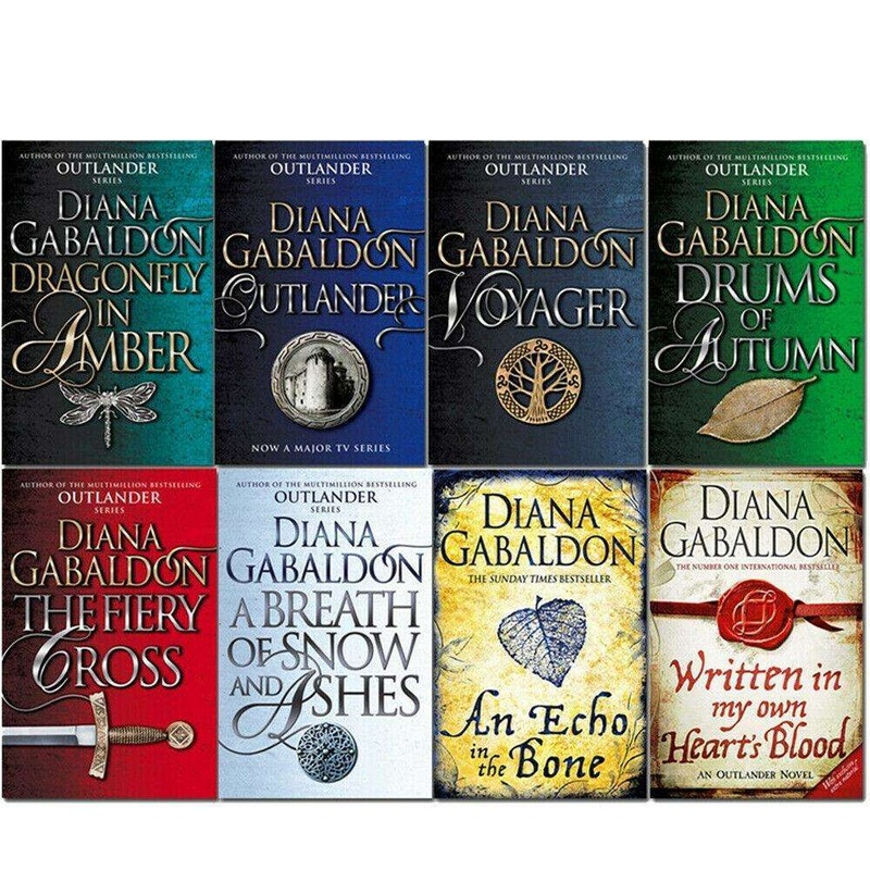 Diana Gabaldon Collection Outlander Series 8 Books Set Dragonfly In Amber  Historical Fiction, Time Travel, Romance & Adventure