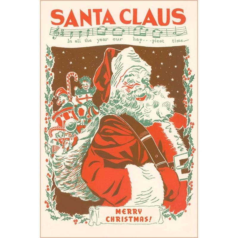 Found Image Press – MC-406 Santa Claus Sheet Music, Merry Christmas