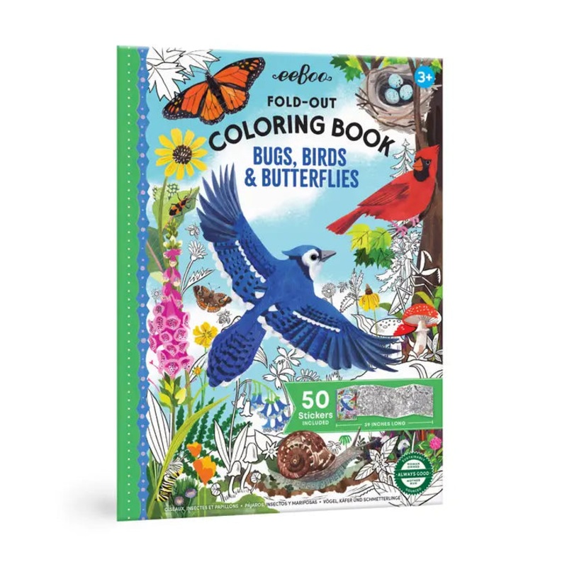 Bugs, Birds, & Butterflies Coloring Book