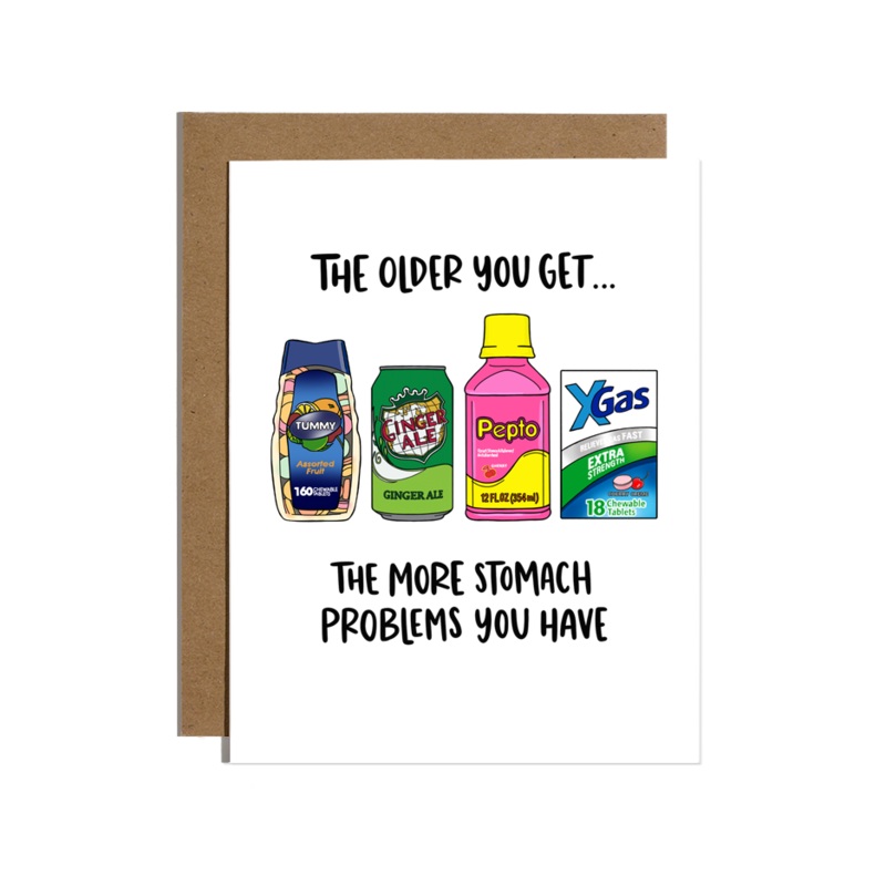 Stomach Problems Birthday Card