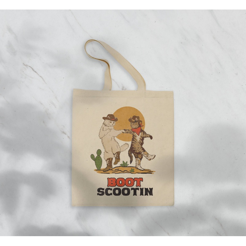 Boot Scootin Kitties Tote Bag
