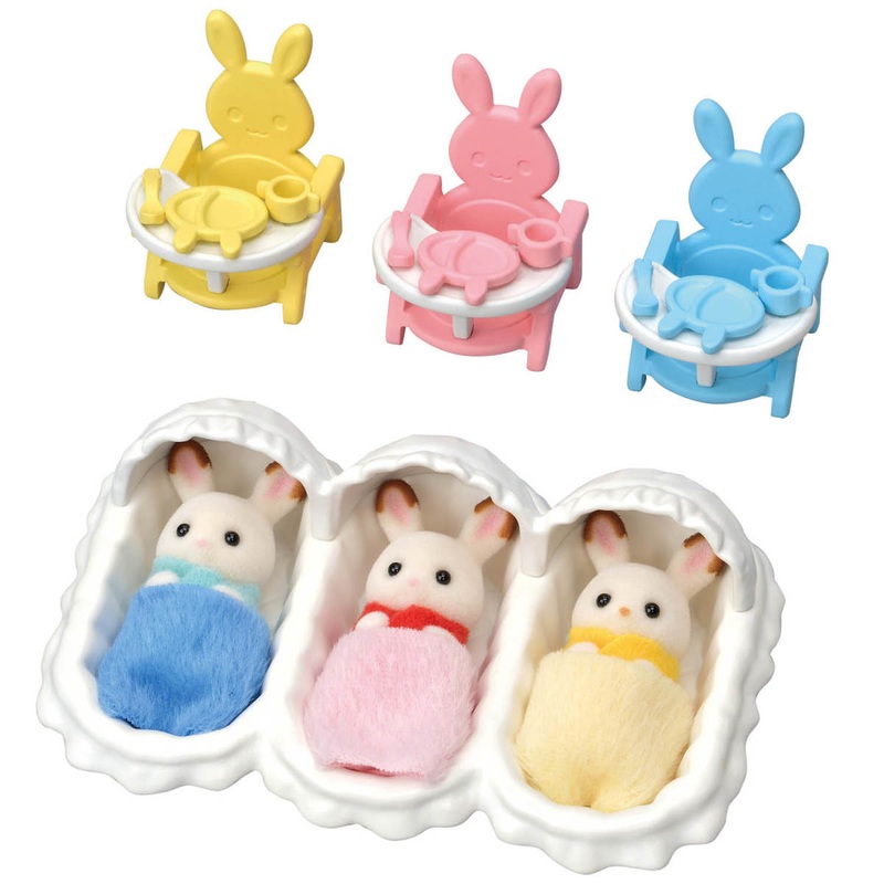 Calico Critters Rabbit Triplets Care Set