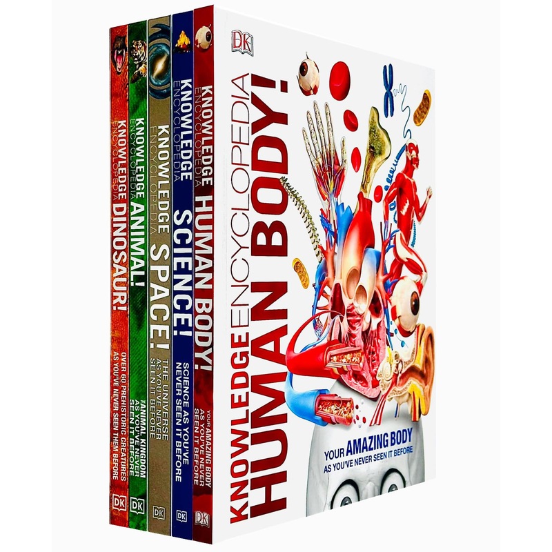 DK Knowledge Encyclopedias 5-Book Collection | Educational & fun set for kids  science, space, human body, animals, dinosaurs, STEM learning