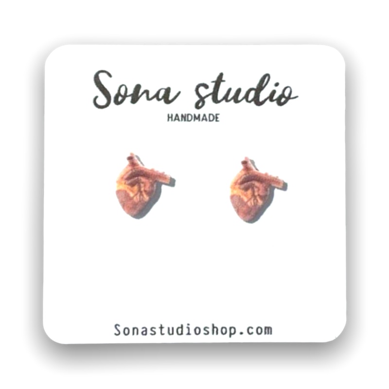 Anatomical Heart Earrings