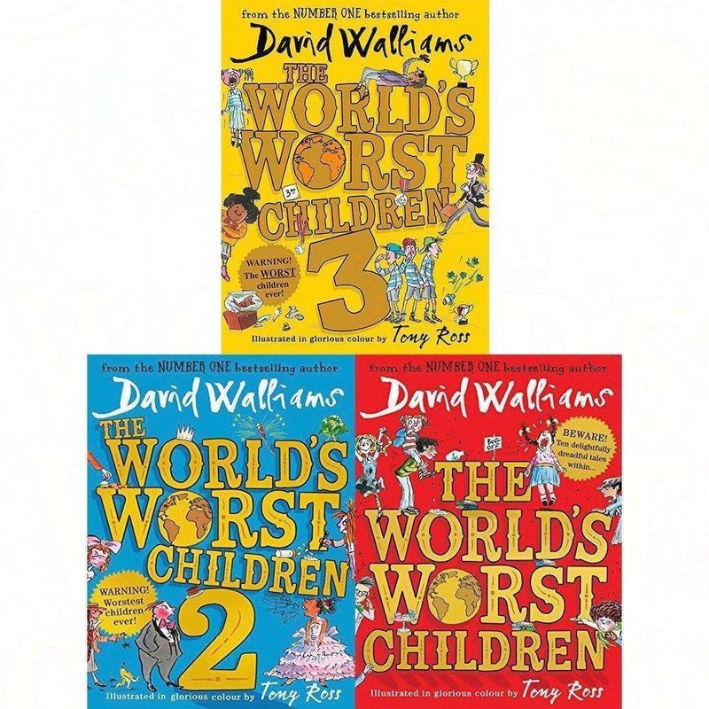 David Walliams Worlds Worst Children 1-3 Collection 3 Book Set Pack