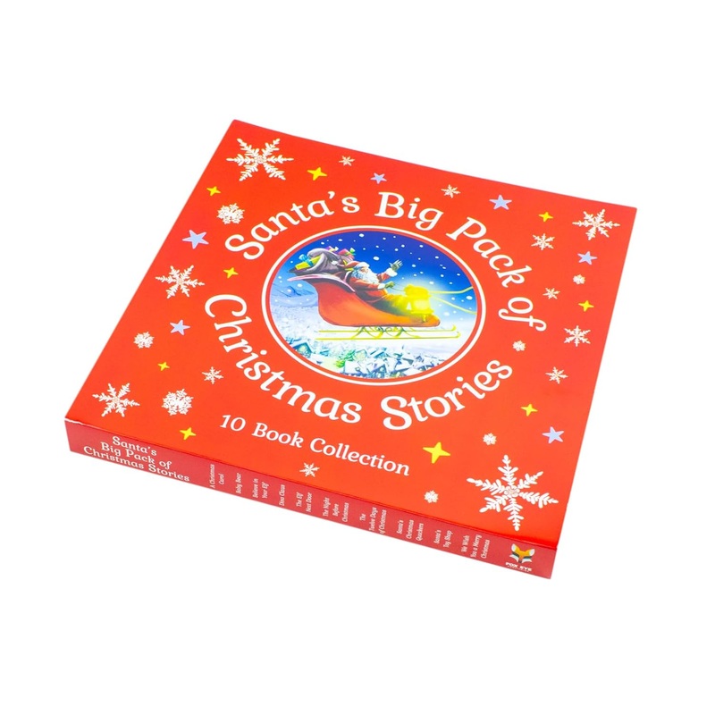 Santa’s Big Pack of Christmas Stories 10 Book Collection (Christas Carol, Baby Bear, The Elf Next Door, Dino Claus, The Night Before Christmas, Santa’s Toy Shop)