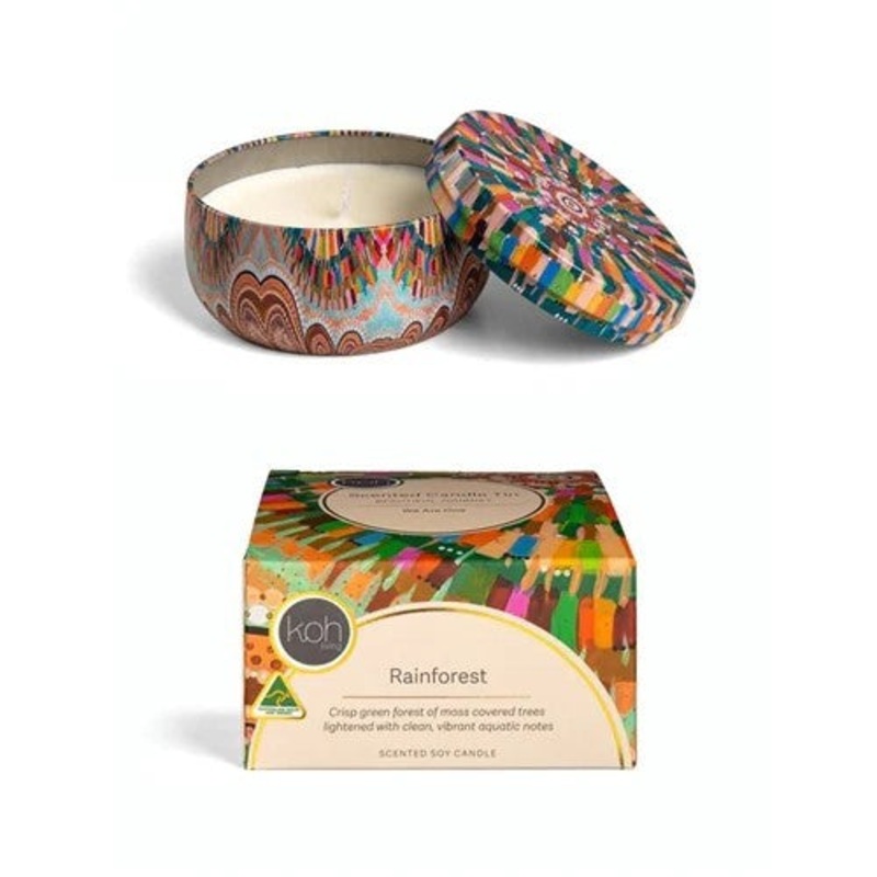 ABORIGINAL SCENTED RAINFORSET CANDLE TIN