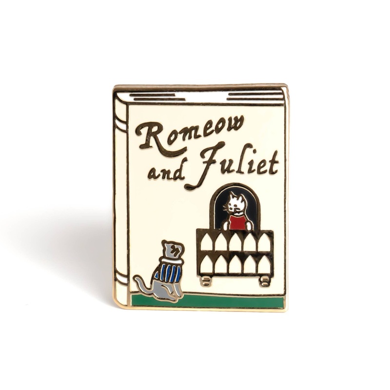 Bona Fide Bookworm – Romeow and Juliet Enamel Pin