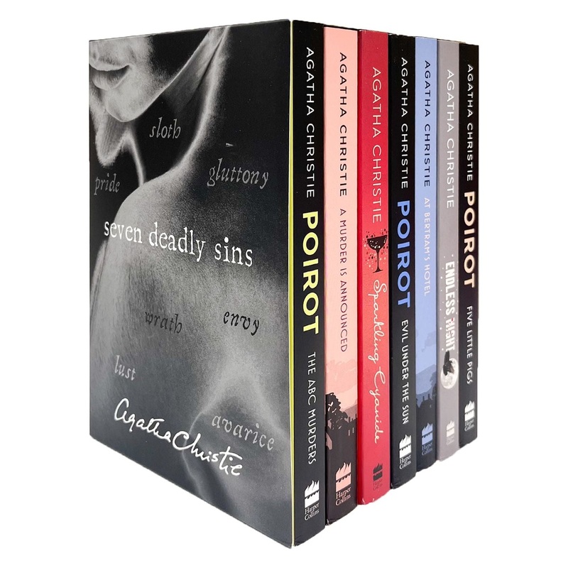 Agatha Christie Seven Deadly Sins Collection 7 Books Box Set (ABC Murders, Murder is Announced, Evil Under the Sun, Sparkling Cyanide & MORE)