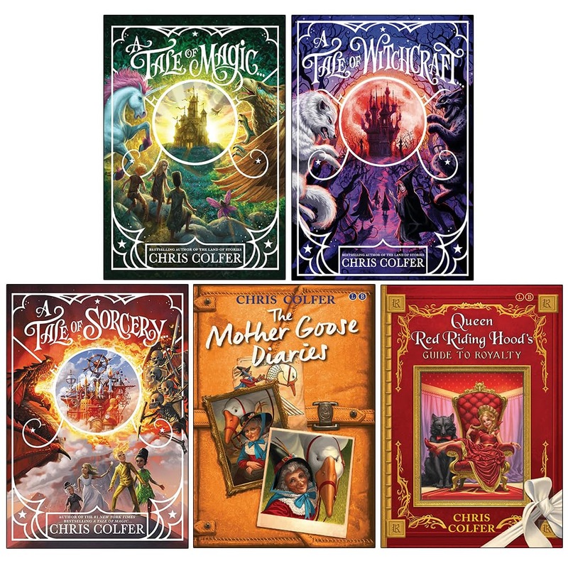 Chris Colfer A Tale of Magic & The Land of Stories 5 Books Collection Set (A Tale of Magic…,Tale of Witchcraft, Tale of Sorcery, The Mother Goose Diaries & Queen Red Riding Hood's Guide to Royalty)