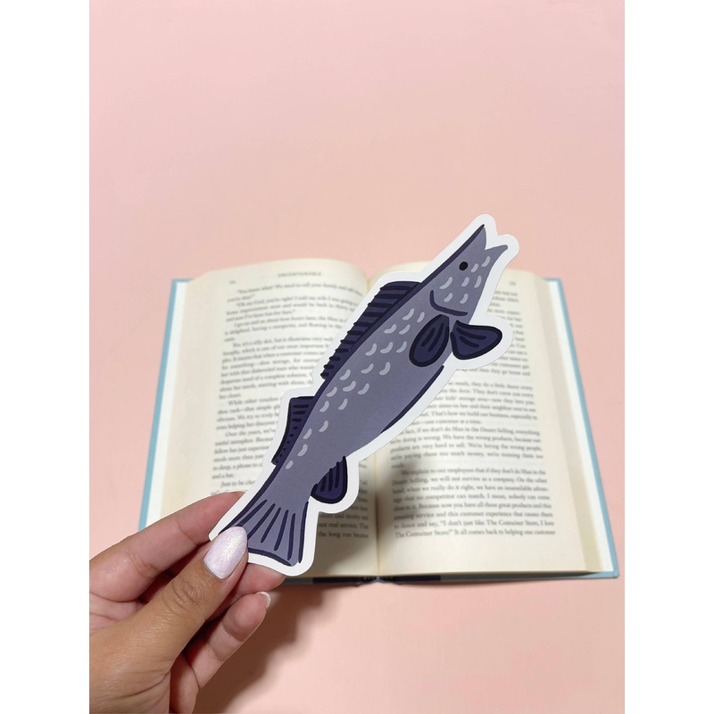 Blue Fish Die Cut Bookmark
