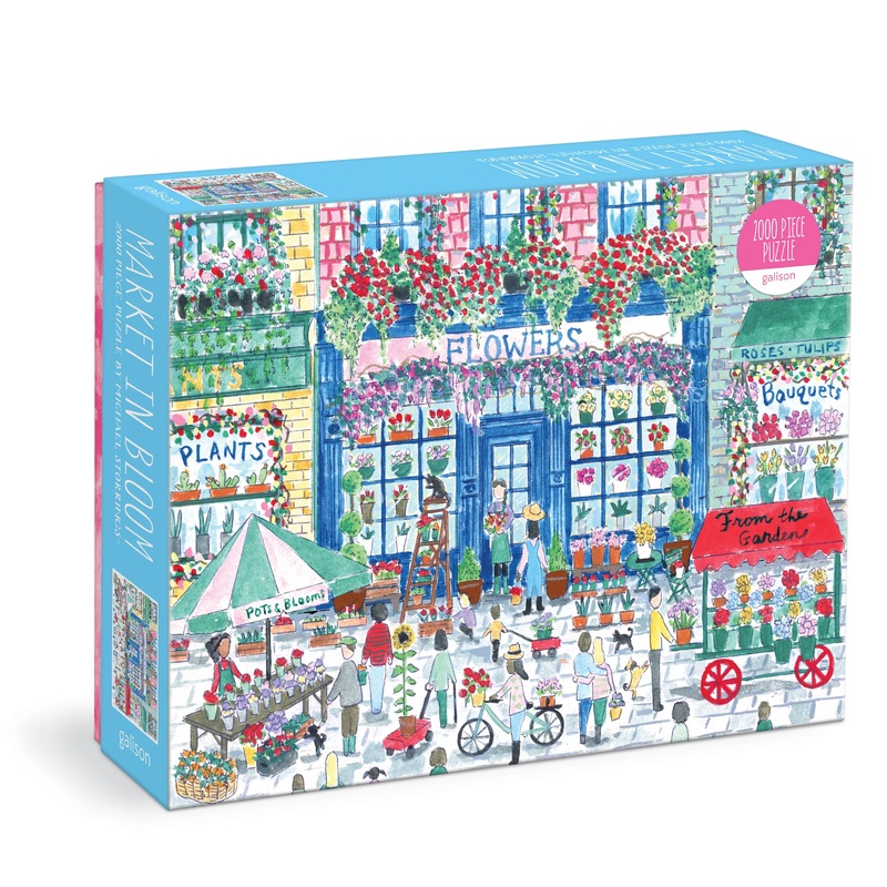 Galison: Michael Storrings Market in Bloom 2000 Piece Puzzle