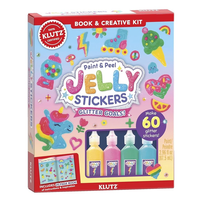 Paint & Peel Jelly Stickers: Glitter Goals! (KLUTZ)