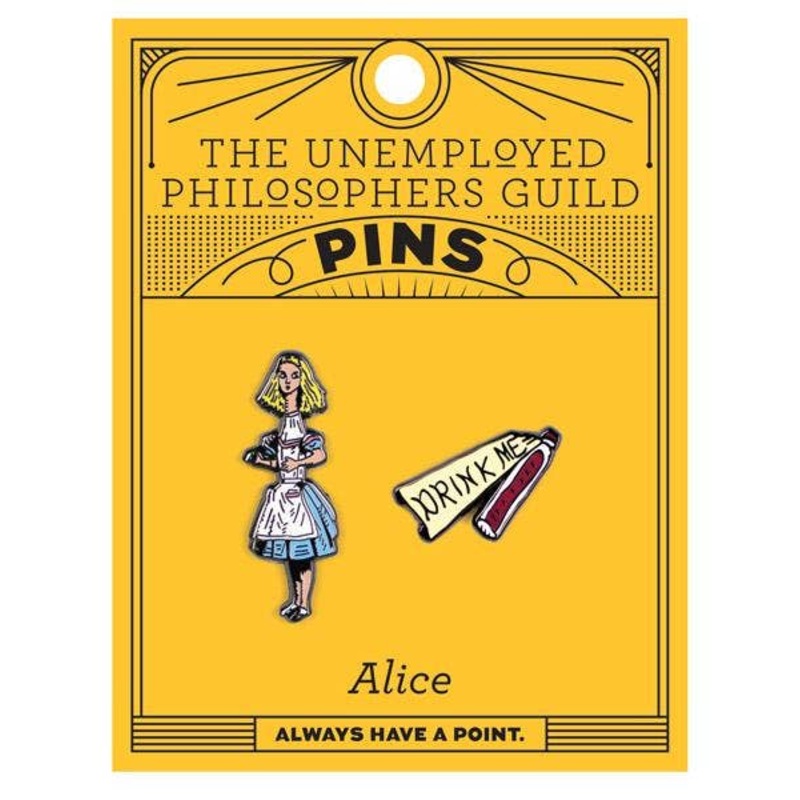 Unemployed Philosophers Guild – Alice & Drink Me Pins